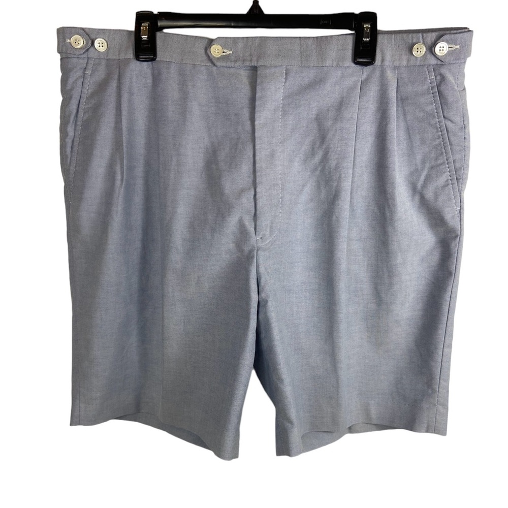 Brooks Brothers Country Club Golf Shorts Mens 40 Blue Pleated Cotton
